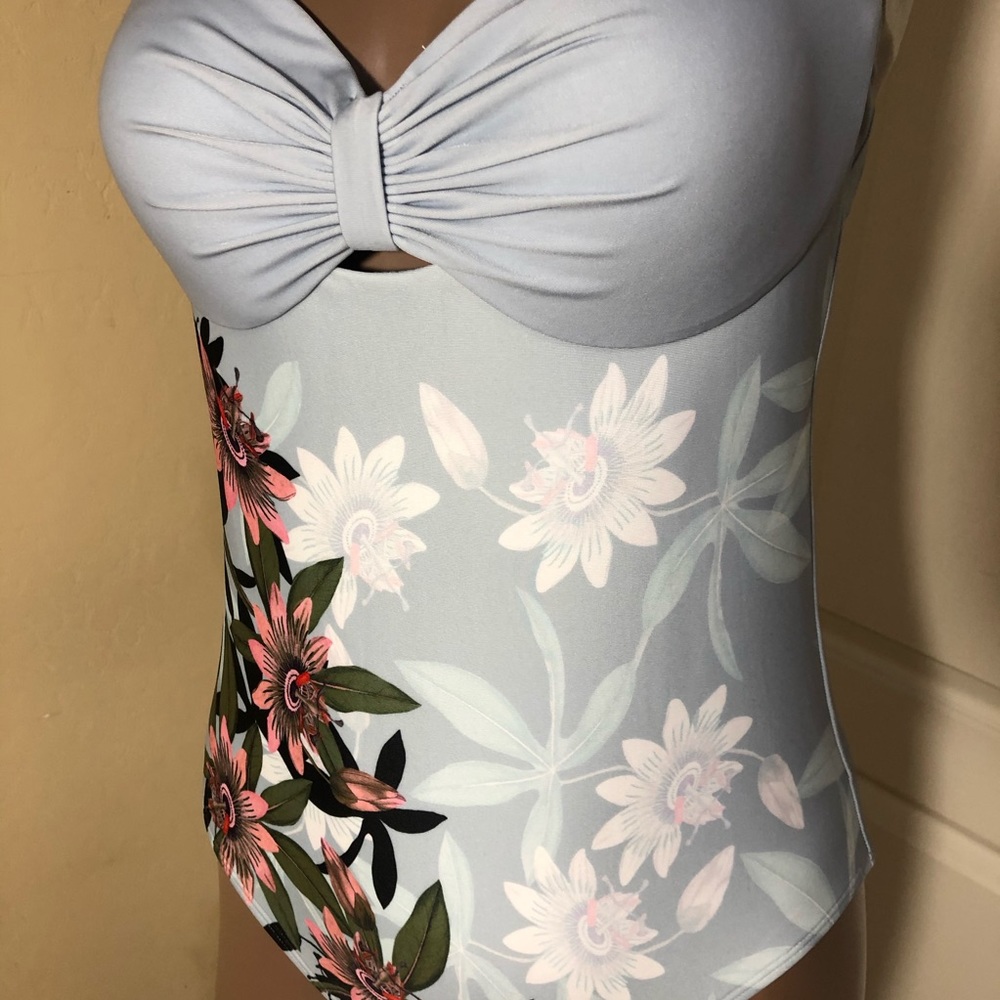 Ted Baker London Belella Floral Bandeau Swimsuit - Picture 2 of 4